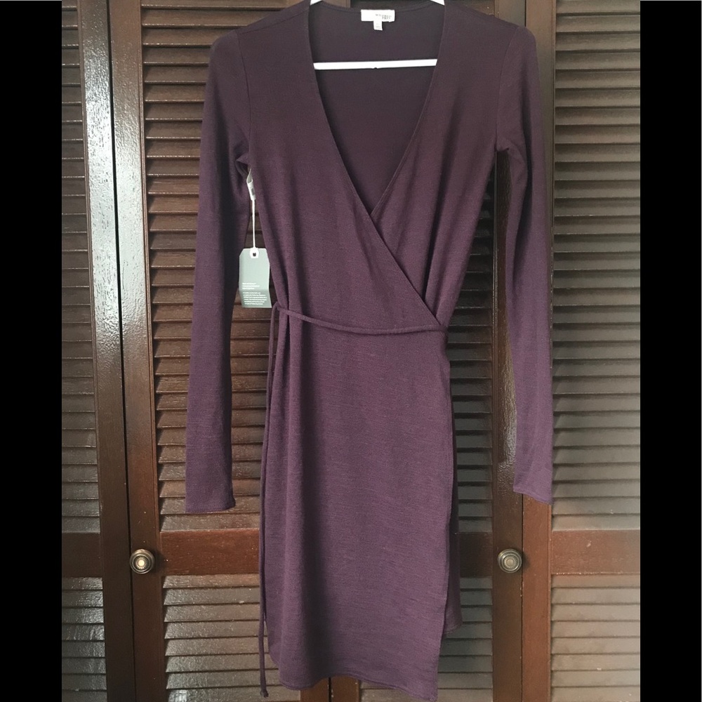 NWT Wilfred Free Long-Sleeve Wrap Dress
